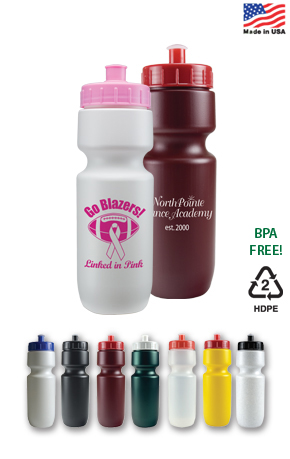 22 oz Sports Bike Bottle with Push Pull Top