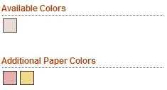 Available Emery Board Paper Colors
