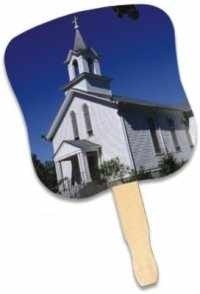 Church Fan with White Church