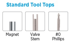 Standard Tool Tops for Pocket Screwdrivers